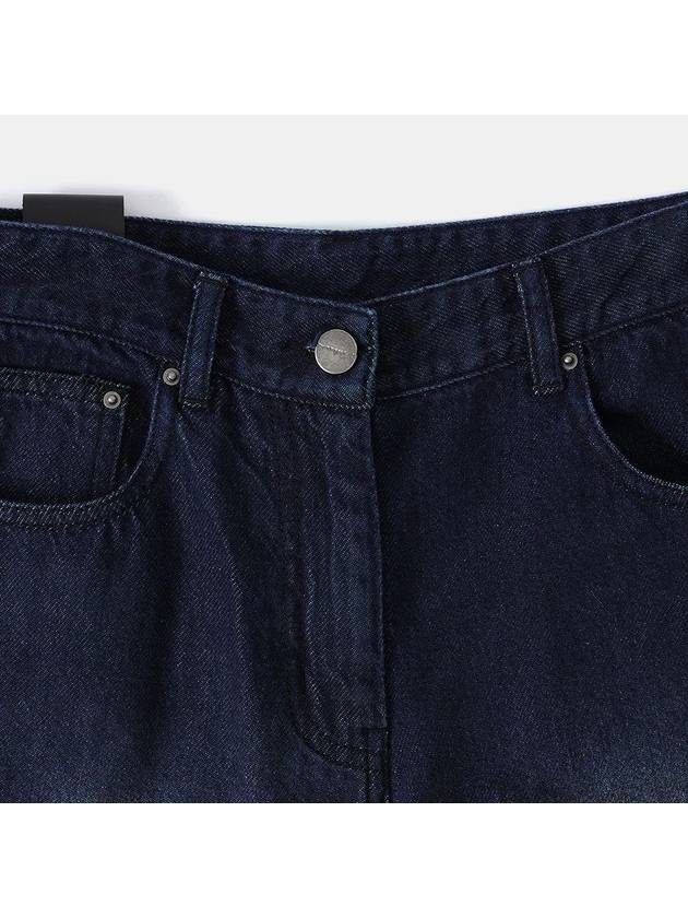 Contrast Indigo Denim Wide Pants Indigo - NOIRER FOR WOMEN - BALAAN 5