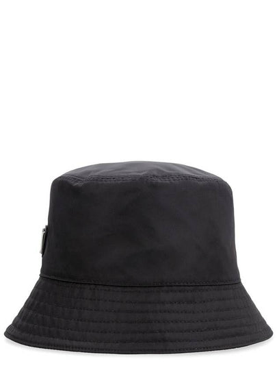 Re-Nylon Triangle Logo Bucket Hat Black - PRADA - BALAAN 2