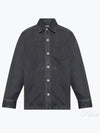 De Coeur Embossed Overshirt Jacket Black - AMI - BALAAN 2