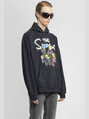 Men's Simpson Overfit Hoodie Black - BALENCIAGA - BALAAN.