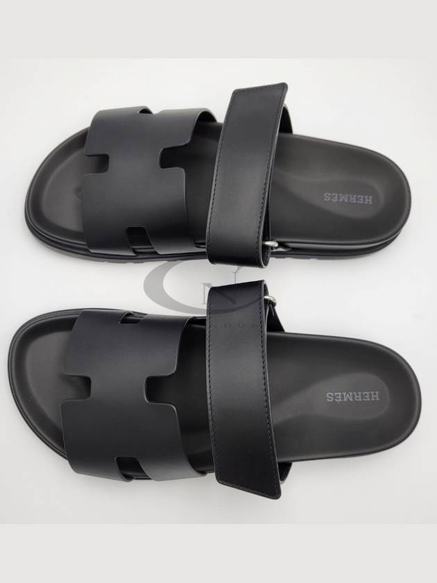 Chypre Calfskin Sandals Black - HERMES - BALAAN 2