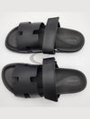 Hermes Chypre H Logo Calfskin Sandals Black - HERMES - BALAAN 5