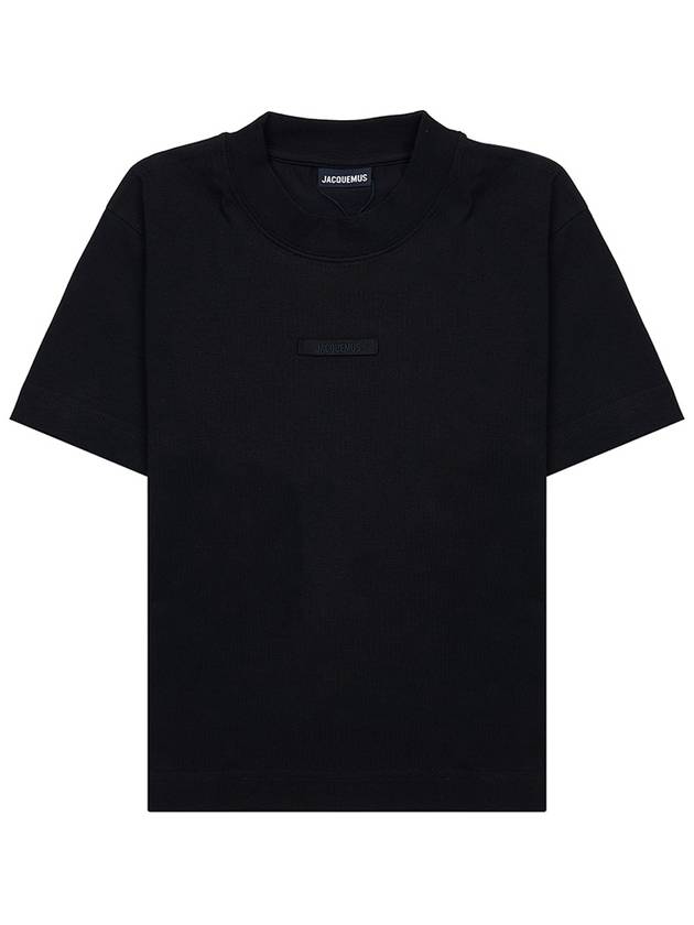 Le Gros Grain Short Sleeve T-Shirt Black - JACQUEMUS - BALAAN 9