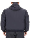 Men's Garment Dyed Crinkle Reps Recycled Nylon Primaloft TC Hooded Jacket Navy - STONE ISLAND - BALAAN 2