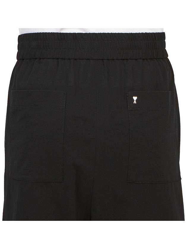 De Coeur Cotton Track Shorts Black - AMI - BALAAN 7