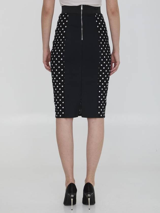 Midi Skirt F4CWKT FSUBG HNZQW BLACK WHITE - DOLCE&GABBANA - BALAAN 5