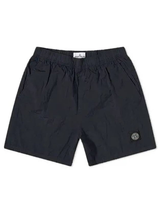 Men's Logo Patch Nylon Swim Shorts Charcoal - STONE ISLAND - BALAAN 2