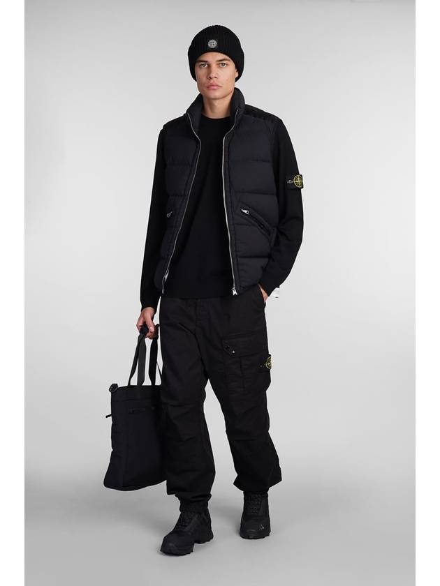 Supima Cotton Twill Stretch TC Straight Pants Black - STONE ISLAND - BALAAN 3