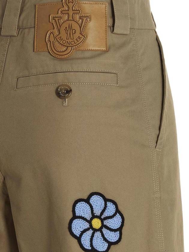 JW Anderson Floral Bermuda Shorts Beige - MONCLER - BALAAN 5