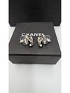 Crystal Two-tone CC Logo Earrings Silver Black - CHANEL - BALAAN 5