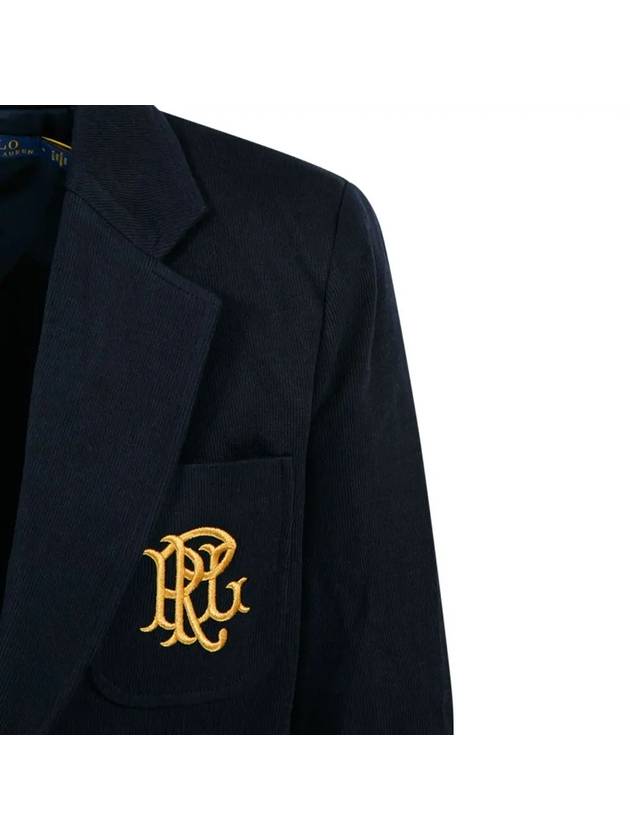 Women's Logo Blazer Jacket Navy - POLO RALPH LAUREN - BALAAN 5