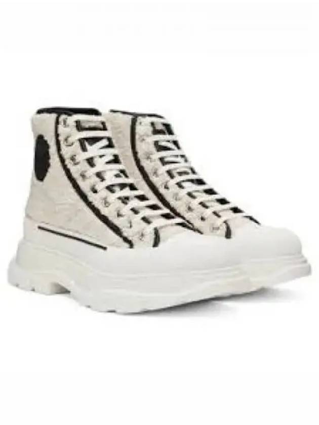 Shearling Tread Slick Sneakers Natural Black OFFWHITE Off White 7273798919 - ALEXANDER MCQUEEN - BALAAN 1