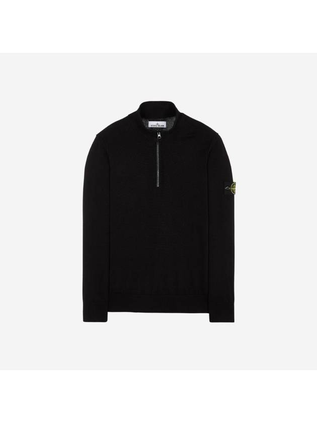 Soft Cotton Knit Top Black - STONE ISLAND - BALAAN 1