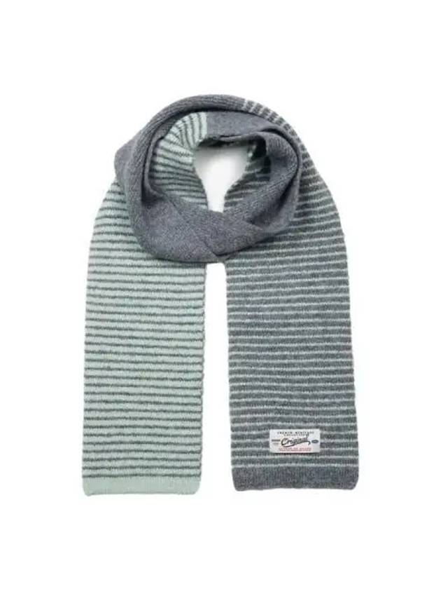 Color Block Knit Muffler Gray - BENSIMON - BALAAN 1