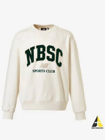 Uni NBSC Fleece Sweatshirt 39 Ivory - NEW BALANCE - BALAAN 1