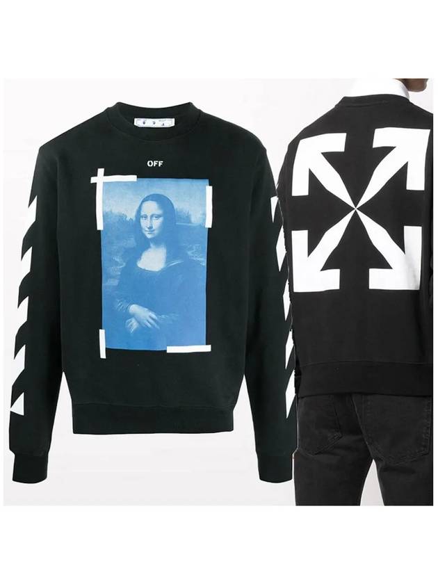 Men's Mona Lisa Slim Fit Sweatshirt Black - OFF WHITE - BALAAN 3