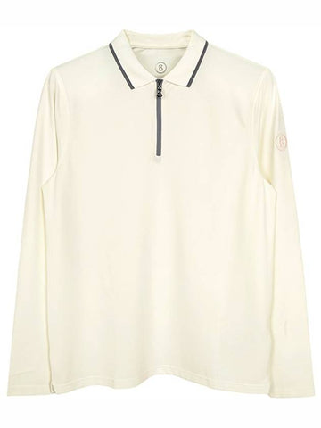 White polo long sleeve shirt 51212727 745 - BOGNER - BALAAN 1