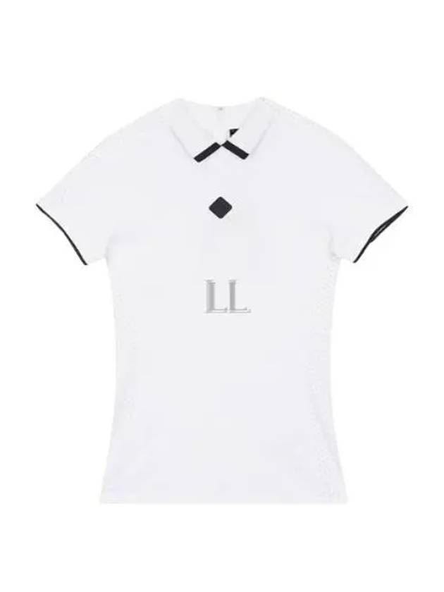 Women's Golfwear Enya Short Sleeve PK Shirt White - J.LINDEBERG - BALAAN 2