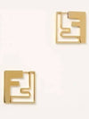 Forever Metal Earrings Gold - FENDI - BALAAN 2