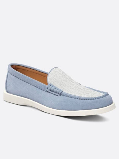 Granville Oblique Jacquard Suede Loafers Blue White - DIOR - BALAAN 2