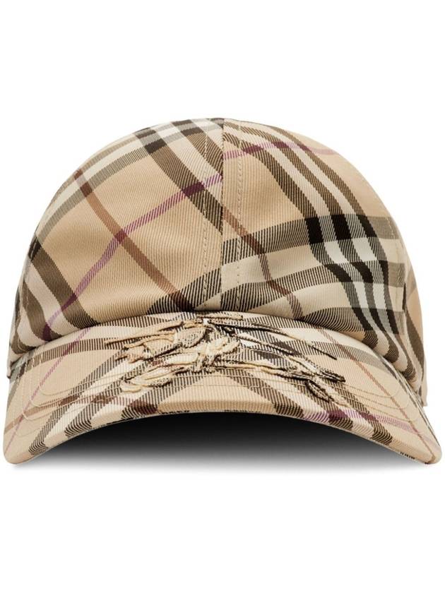 BURBERRY ESS CHECK BASEBALL CAP - BURBERRY - BALAAN 1