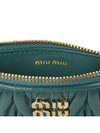 Matelasse Leather Card Wallet Green - MIU MIU - BALAAN 7