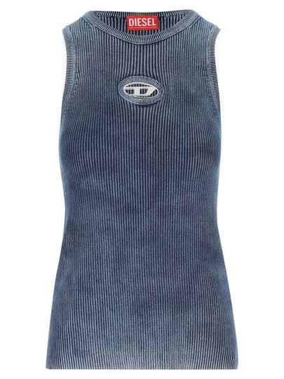 Women's Cut-Out Logo Sleeveless Blue - DIESEL - BALAAN 2