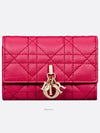 XS Lady Cannage Lambskin Half Wallet Fashion Pink - DIOR - BALAAN 2