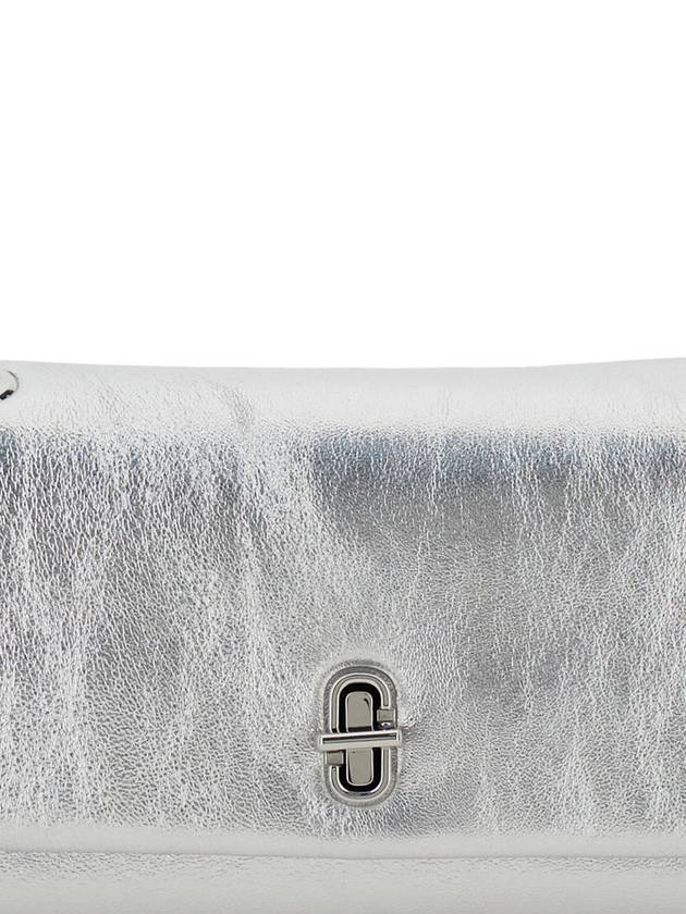 'The Dual Chain' Silver Colored Shoulder Bag With Logo Embossed On The Back In Leather Woman - MARC JACOBS - BALAAN 3