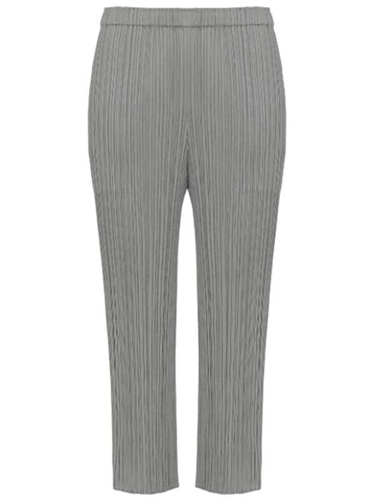 Pleated Basic Straight Pants Grey - ISSEY MIYAKE - BALAAN 2