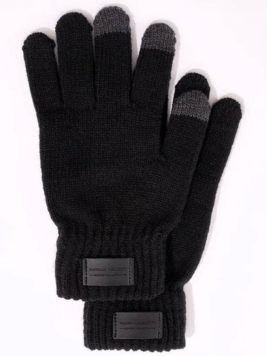 SMART TOUCH KNIT gloves black - NATIONAL PUBLICITY - BALAAN 1