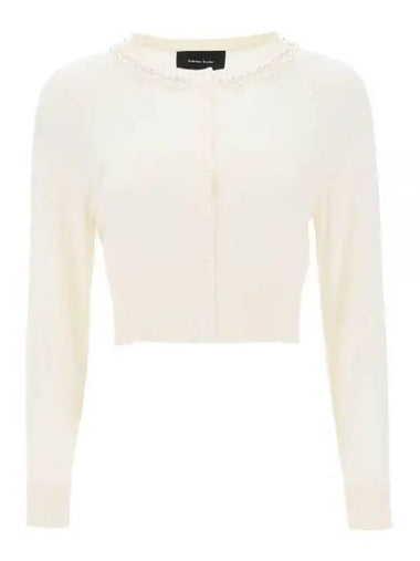 Cropped Cardigan with Pearl Trim CMK21B 0630 - SIMONE ROCHA - BALAAN 1