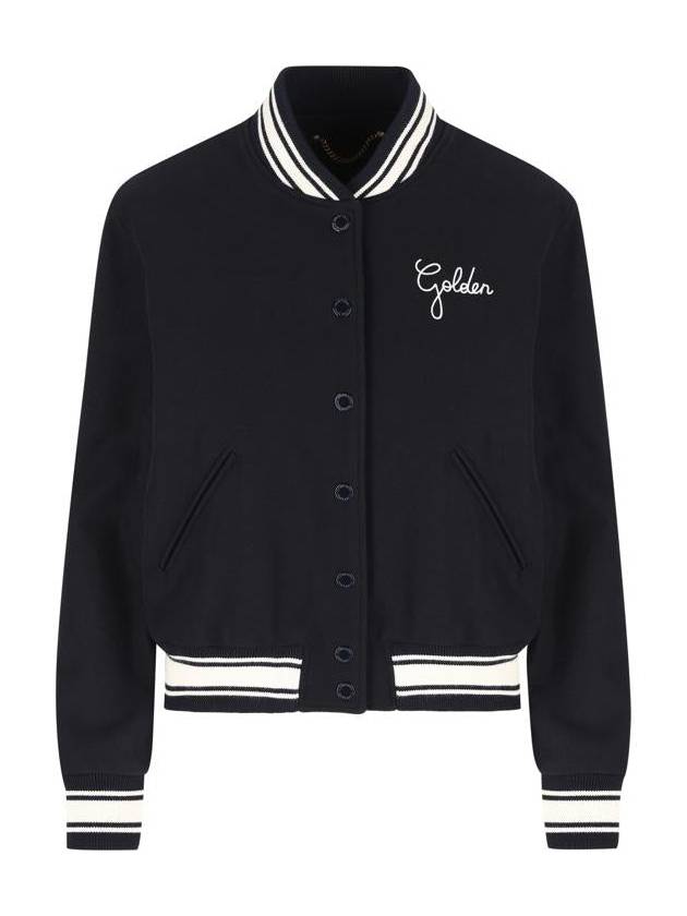 Logo Wool Bomber Jacket Navy - GOLDEN GOOSE - BALAAN 2