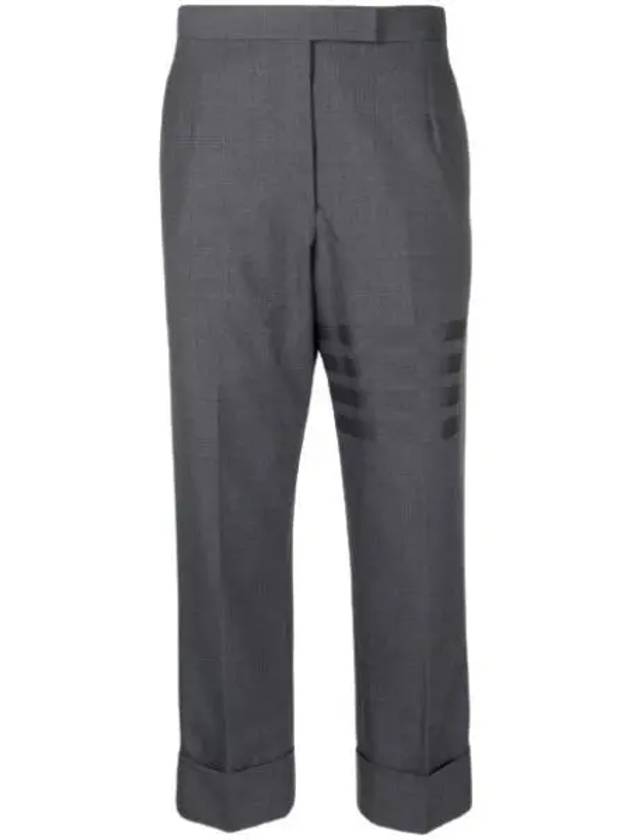 4 Bar Classic Backstrap Wool Straight Pants Dark Grey - THOM BROWNE - BALAAN 2