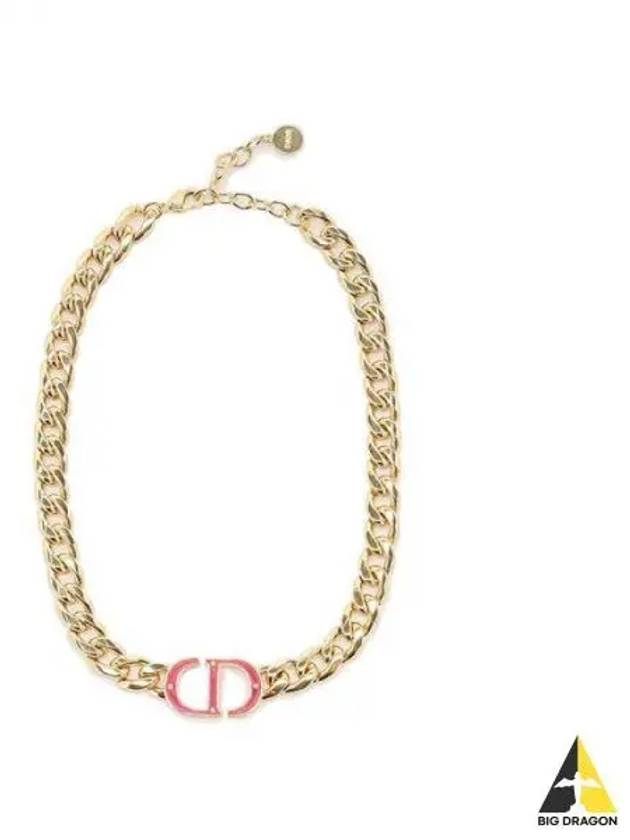CHRISTIAN Montaigne CD logo necklace gold N1668MTGPL - DIOR - BALAAN 1