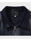 Vintage washed wool half zip-up jacket navy - FFEFF STUDIO - BALAAN 7