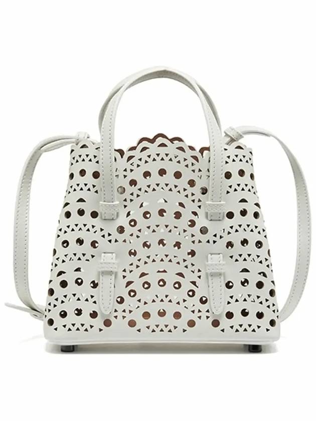 Mina 16 Vienne Wave Lux Calfskin Tote Bag White - ALAIA - BALAAN 5