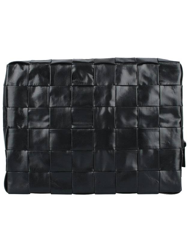 Intrecciato Woven Cassette Clutch Bag Black - BOTTEGA VENETA - BALAAN 5