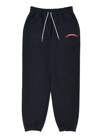 Macas Logo Sweat Track Pants Black - MACASITE - BALAAN 1