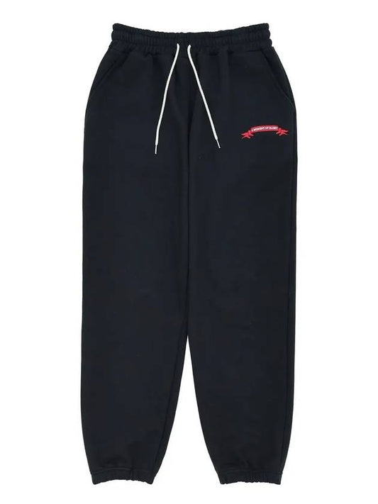 Macas Logo Sweat Track Pants Black - MACASITE - BALAAN 2