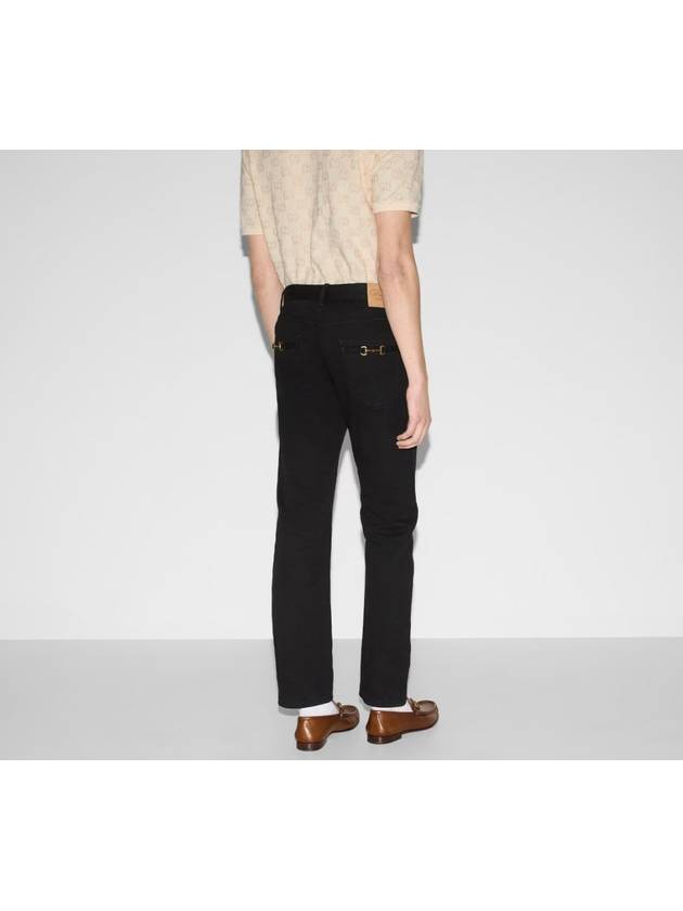 Horsebit Jeans Black - GUCCI - BALAAN 6