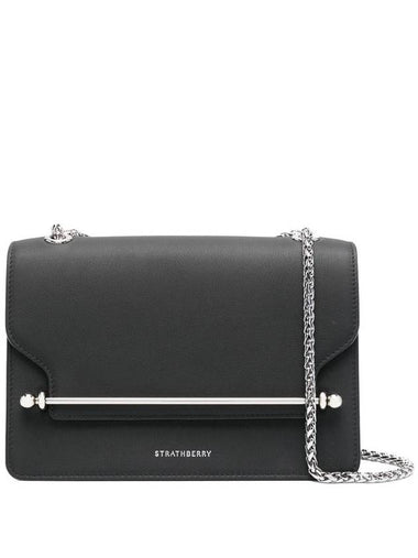 Strathberry East/West Leather Black - Silver Hardware Bags - STRATHBERRY - BALAAN 1