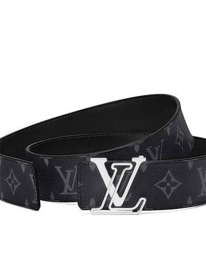 LV Line 40MM Reversible Monogram Eclipse Leather Belt Black - LOUIS VUITTON - BALAAN 2