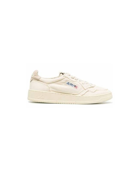 Men's Medalist Denim Low Top Sneakers Ivory - AUTRY - BALAAN 1