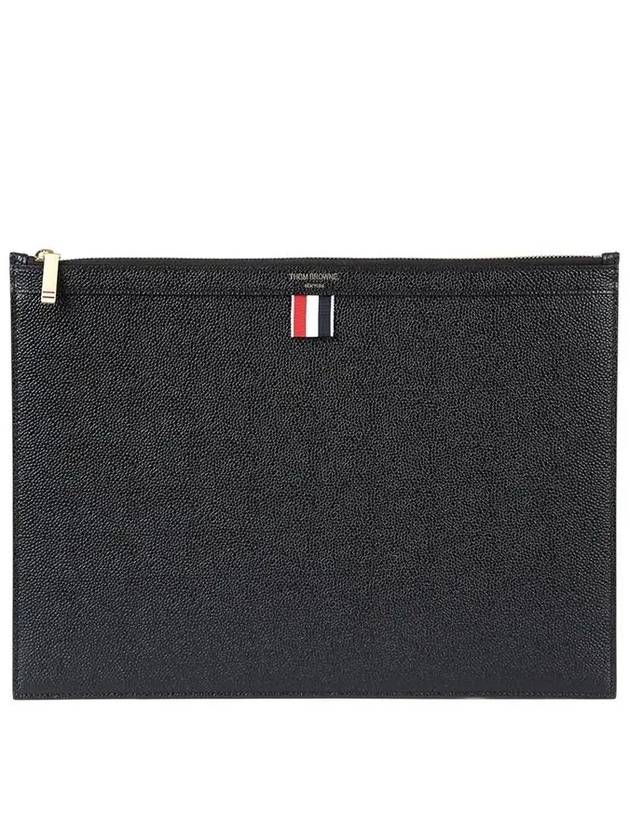 Medium Document Holder Clutch Bag Black - THOM BROWNE - BALAAN 2