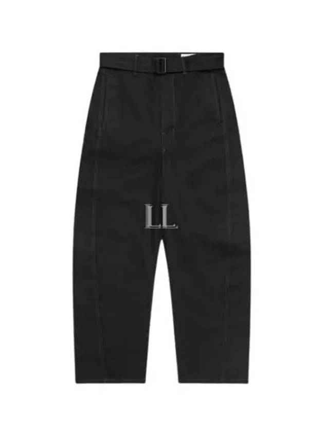 Twisted Cotton Twill Straight Pants Black - LEMAIRE - BALAAN 2