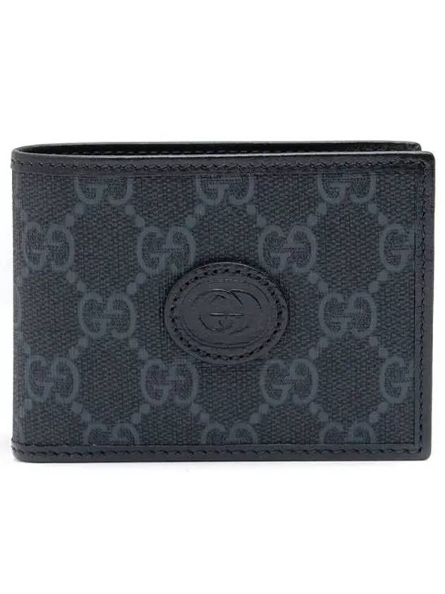 Interlocking GG Mini Half Wallet Black - GUCCI - BALAAN 5