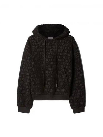 Logo Boucle Hoodie Black - OFF WHITE - BALAAN 2