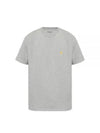 Chase Embroidery Logo Short Sleeve T-Shirt Grey Heather - CARHARTT WIP - BALAAN 2