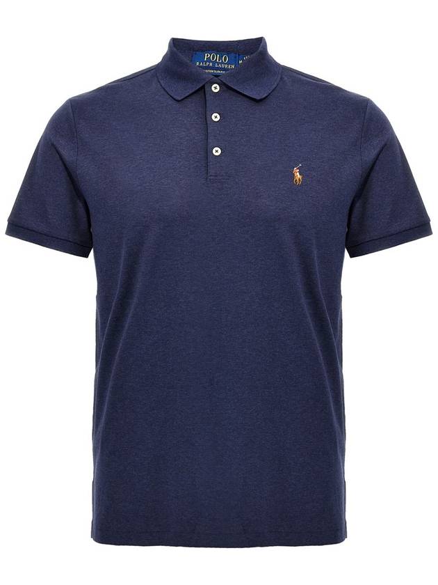 Pony Logo PK Shirt Blue - POLO RALPH LAUREN - BALAAN 2